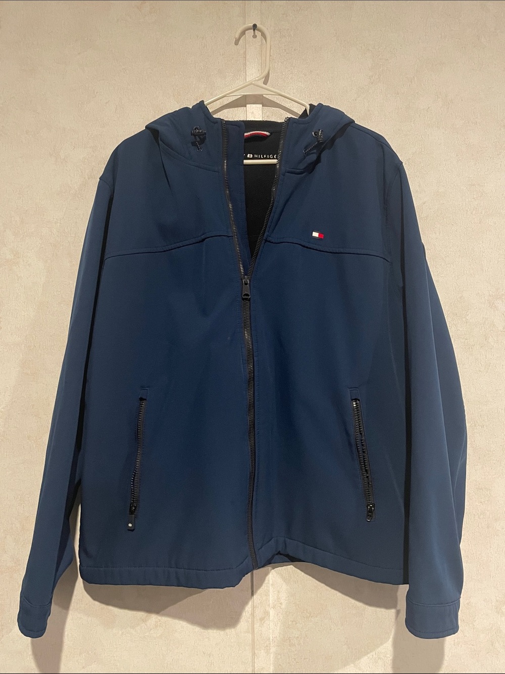 Tommy Hilfiger Dark Navy Fleece Lined Hooded Jacket